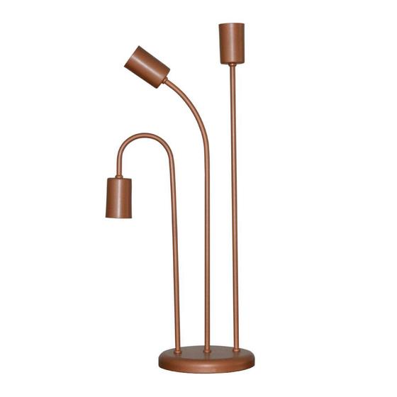 Abajur Retro - Luminaria De Mesa Para 03 Lâmpadas - Ideal para Sala - Cobre Menor preço em Abajur Retro - Luminaria De Mesa Para 03 Lâmpadas - Ideal para Sala - Cobre