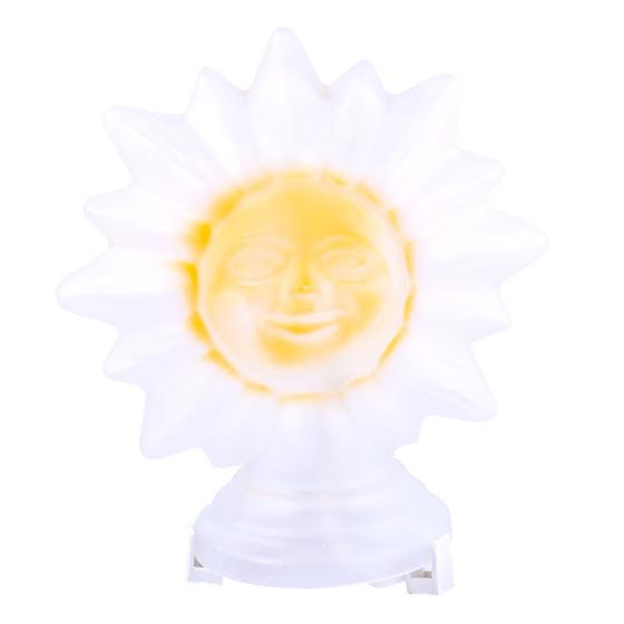 Imagem de Abajur Sol Vidro Branco e laranja 30cm 1 Lampada
