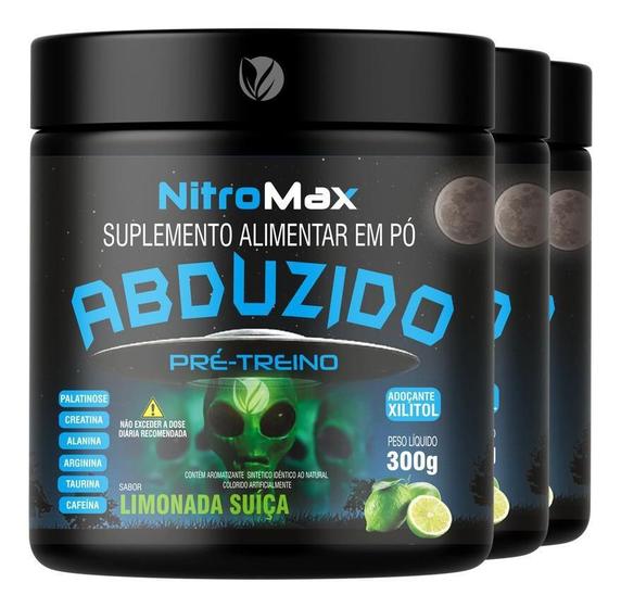 Imagem de Abduzido Pré-Treino 300G Limonada Suíça Kit 3 Potes