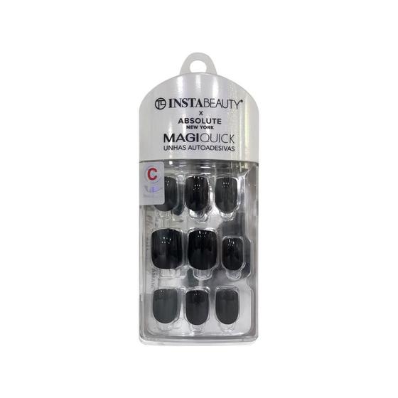 Imagem de Abny Magiquick Mag Unhas Post Curta Autoc Quad Black 24 Uni