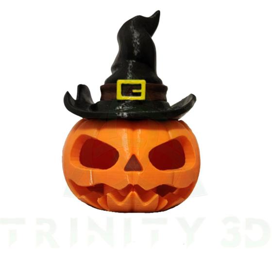 Imagem de Abobora Halloween Balde Decoração Bruxas  Porta Doces - 10cm