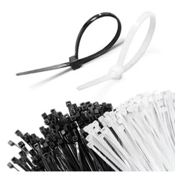 Imagem de Abraçadeira de Nylon 2,50x150mm Pacote C/500pçs Preto/Branco