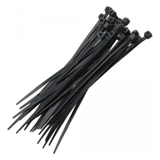 Imagem de Abraçadeira de Nylon Preto 50 Uni Enforca Cinta Plastica Gato 380mm x 4.8mm
