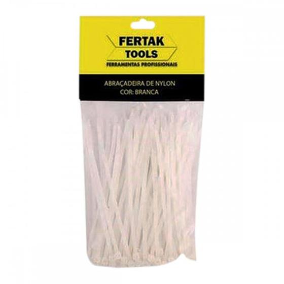 Imagem de Abracadeira Nylon Fertak 2,5X 60 Branco C/100