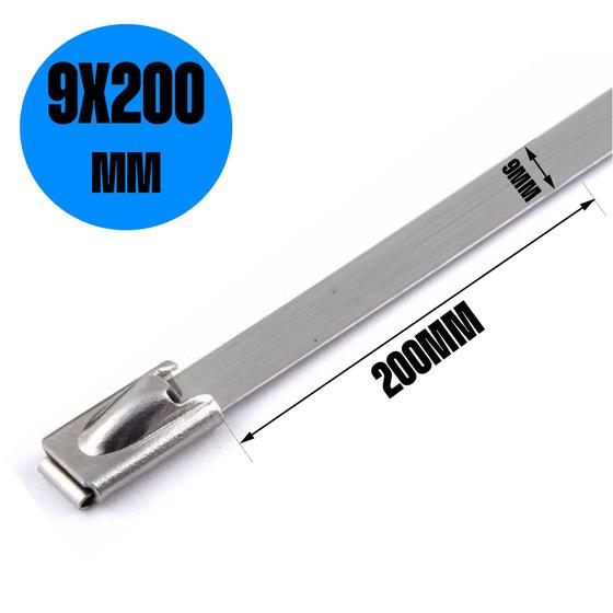 Abraçadeira ZIP Tie Termotape Cinta Lacre Aço Carbono 9x200mm Menor preço em Abraçadeira ZIP Tie Termotape Cinta Lacre Aço Carbono 9x200mm