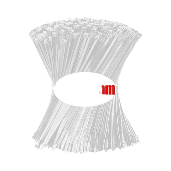 Imagem de Abraçadeiras de Nylon Ajustáveis com Trava Automática - Pacote com 1000/100 Unidades
