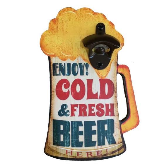 Imagem de Abridor de Garrafa de Parede Enjoy Cold Fresh Beer