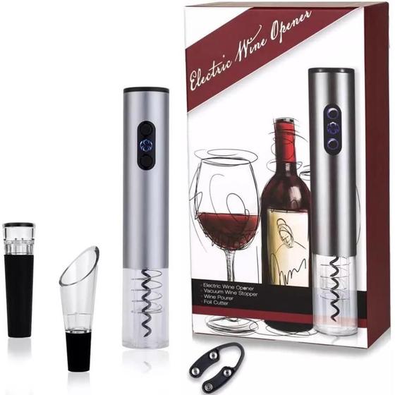 Abridor De Garrafa Elétrico Pilha Vinho Com Cortador Lacre Menor preço em Abridor De Garrafa Elétrico Pilha Vinho Com Cortador Lacre