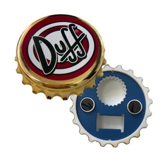 Imagem de Abridor de Garrafa Personalizado Magnetico Cerveja Tampinha Duff Metal Decoração Geek Presentes Os Simpsons