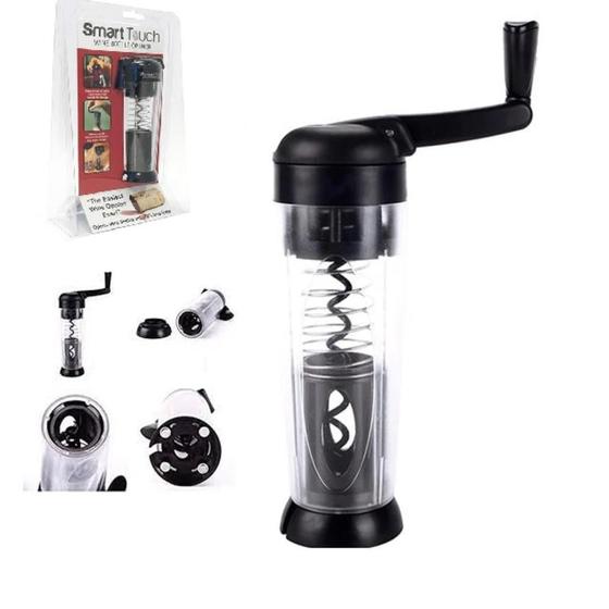 Abridor de vinho automatico saca rolha abre garrafa smart touch com corta lacre manual Menor preço em Abridor de vinho automatico saca rolha abre garrafa smart touch com corta lacre manual