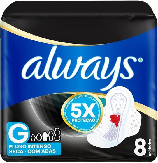 Imagem de Absorv always not seca c/aba 8un
