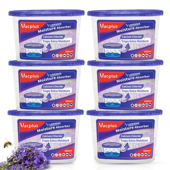 Imagem de Absorvedor de Umidade Vacplus - Pacote com 6 Unidades de 310ml com Fragrância