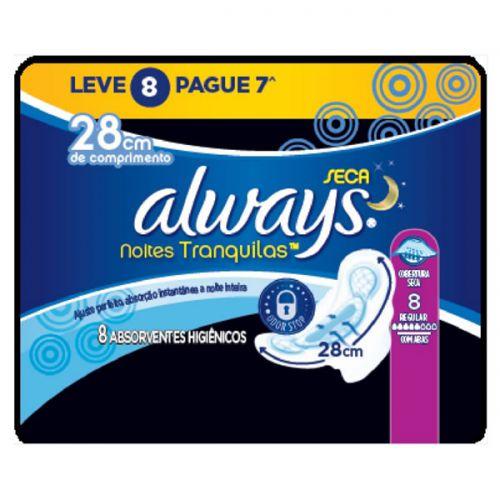 Imagem de Absorvente Always Active Noturno Malha Seca Leve 8 Pague 7