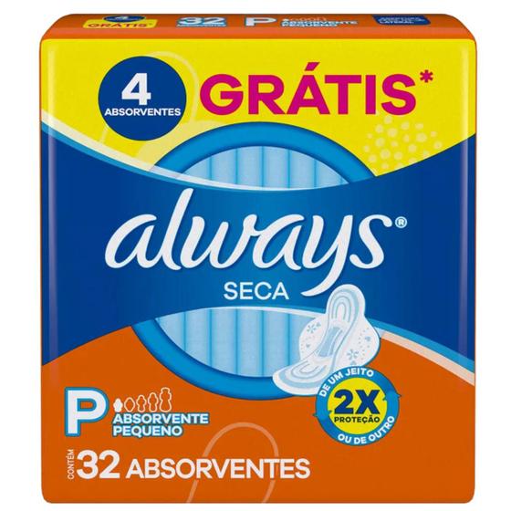 Imagem de Absorvente Always Com Abas Super Proteção Cobertura Seca 32 Unidades