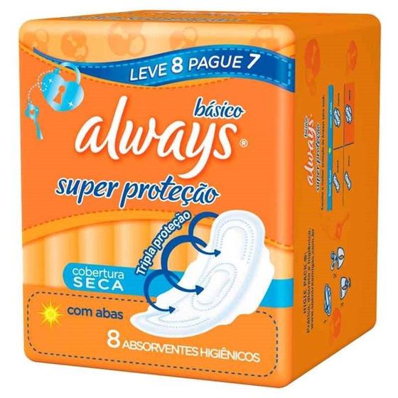 Imagem de Absorvente Always Malha Seca Com Abas Leve 8 Pague 7