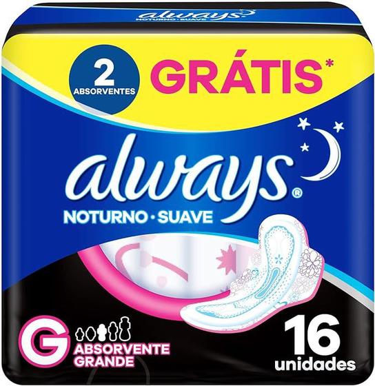 Imagem de Absorvente always noturno suave c/a c/16