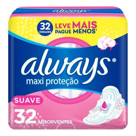 Imagem de Absorvente Always Proteção Total Suave Com Abas - 32 unidades