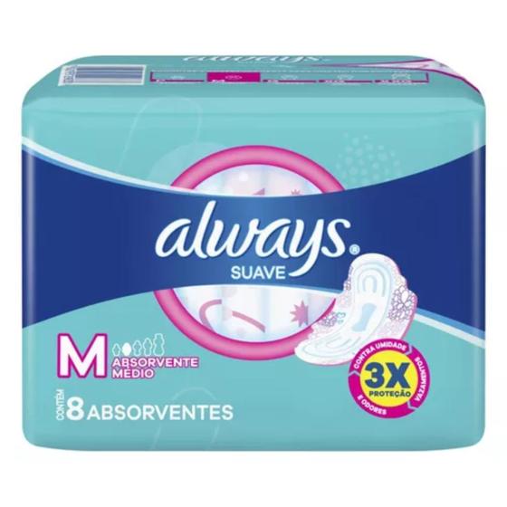 Imagem de Absorvente Always Proteção Total Suave Com Abas - 8 Unidades