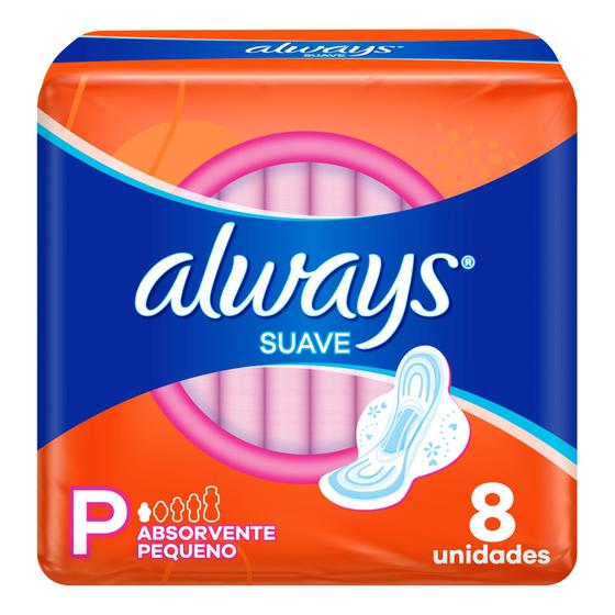 Imagem de Absorvente Always Suave P - com Abas 8 Unidades