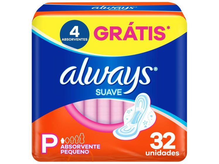 Imagem de Absorvente Always Super Proteção com Abas - Tamanho P Cobertura Suave 32 Unidades