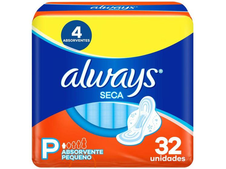 Imagem de Absorvente Always Super Proteção Seca com Abas - 32 Unidades