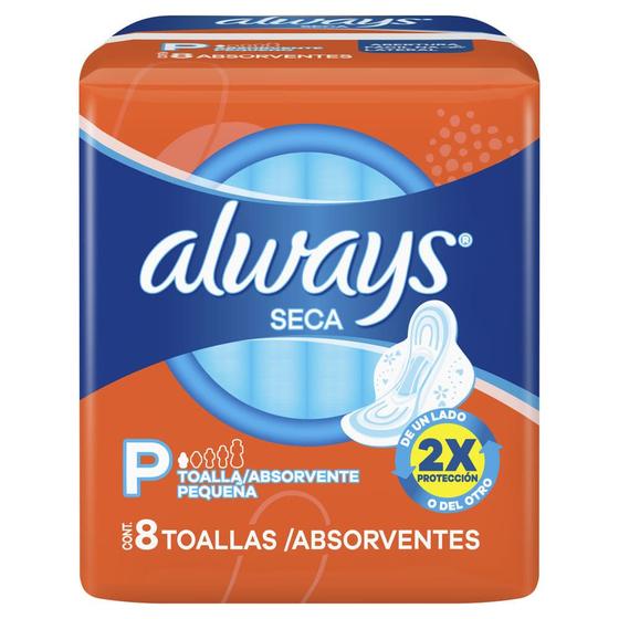 Imagem de Absorvente Always Super Proteção Seca Com Abas 8 Unidades