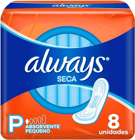 Imagem de Absorvente always super proteção seca sem abas c/8