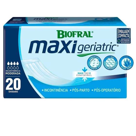 Imagem de Absorvente Biofral Geriátrico Maxi Geriatric - 8 Pacotes com 20 Tiras