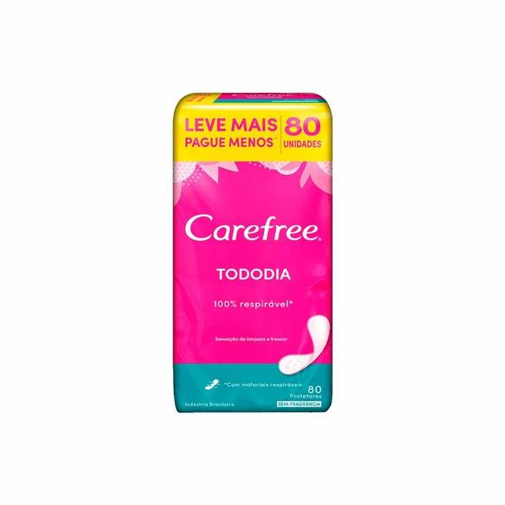 Imagem de Absorvente Carefree Com80un Todo Dia Sem Abas Sem Perfume