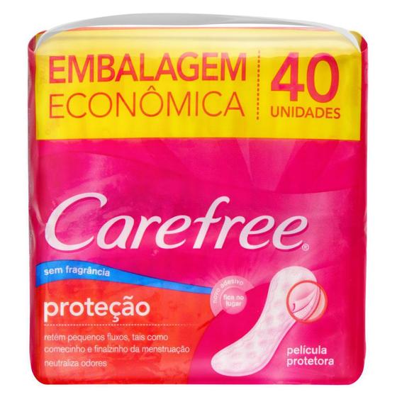 Imagem de Absorvente Carefree Protetor Diaria com 40 Neutralize sem Perfume