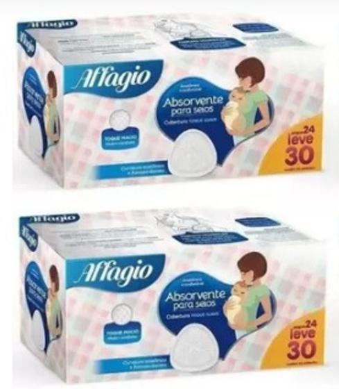 Imagem de Absorvente de seio affagio L30 KIT COM 02 CAIXAS