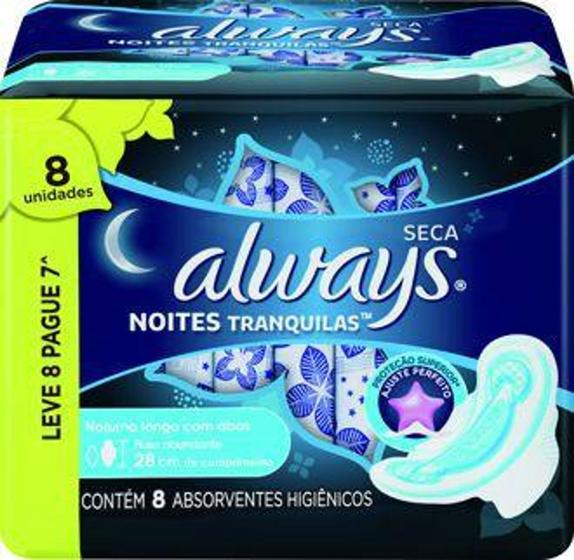 Imagem de Absorvente Externo Always Noites Tranquilas Cobertura Seca Com Abas Lv 8 Pg 7