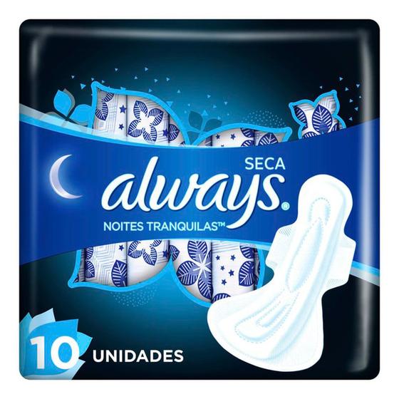 Imagem de Absorvente Externo com Abas Always  Noites Tranquilas Cobertura Seca