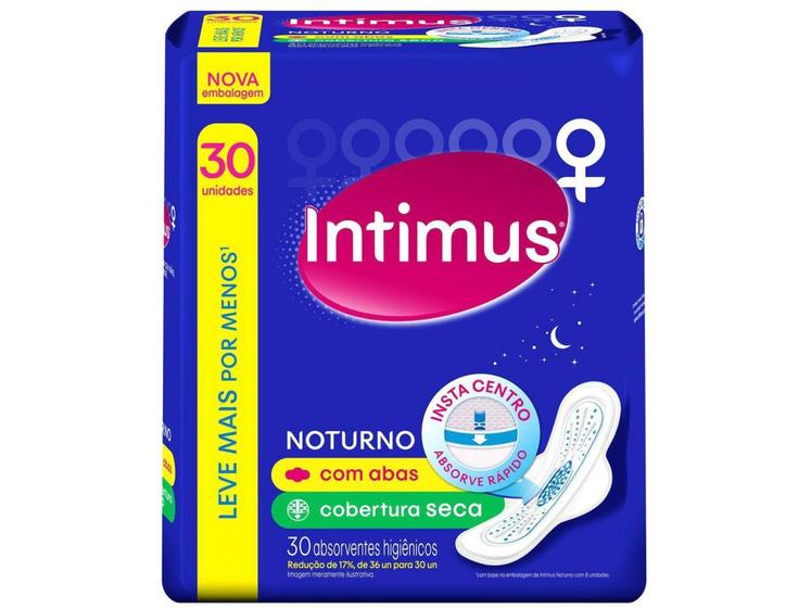 Imagem de Absorvente Externo Intimus Noturno Seca com Abas 30 unidades
