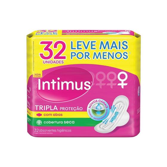 Imagem de Absorvente Externo Tripla Proteção Seca com Abas 32 Unidades - Intimus