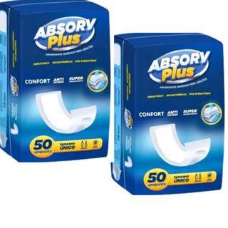 Imagem de Absorvente Geriátrico Adulto Descartável Unissex Incontinência Urinária Absorv Plus 100 Unidades