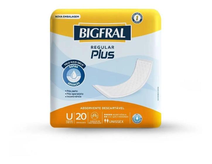 Imagem de Absorvente Geriátrico Bigfral regular plus - 20unidades