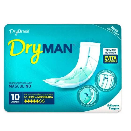 Imagem de Absorvente Geriatrico Masc Dryman 12 Pct C/10 Cxf