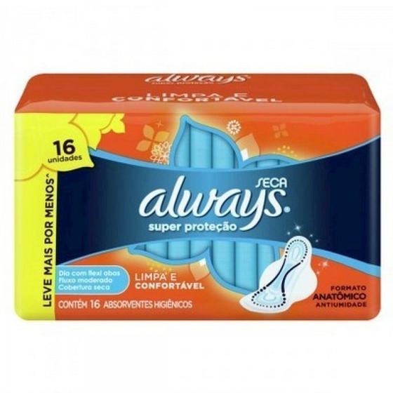 Imagem de Absorvente higienicos always basico suave c/ abas 16un