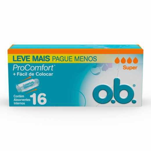 Imagem de Absorvente interno o.b. super procomfort com 16 unidades - leve mais pague menos