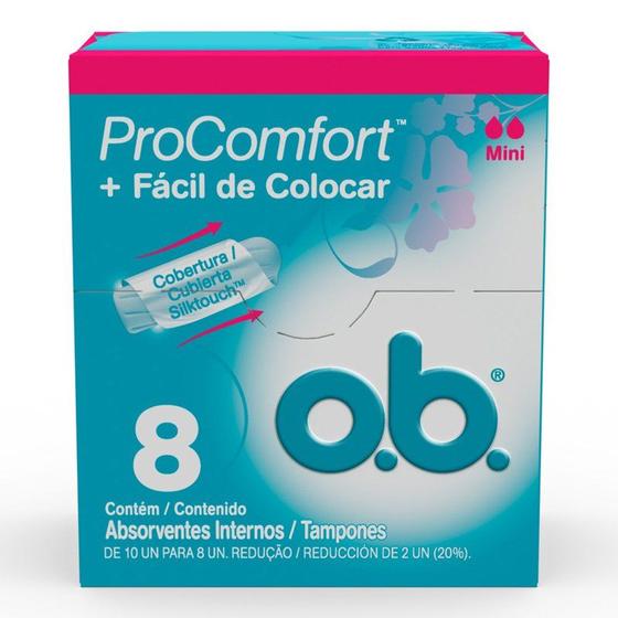 Imagem de Absorvente Interno Ob Procomfort Mini, 8 Unidades