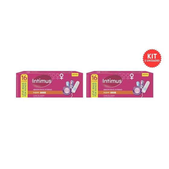 Imagem de Absorvente Intimus Interno Com16 Super - Kit C/2Un
