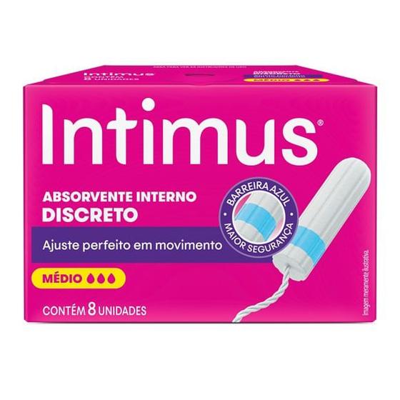 Imagem de Absorvente Intimus Interno Médio Com 8 Unidades