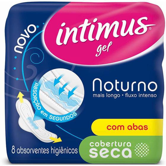 Imagem de Absorvente Intimus Noturno Seca, Com Abas, 8 Unidades