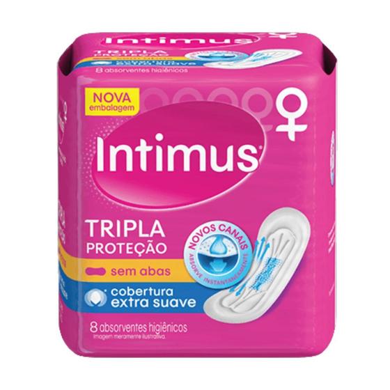 Imagem de Absorvente Intimus sem abas Cobertura Suave 8 unidades