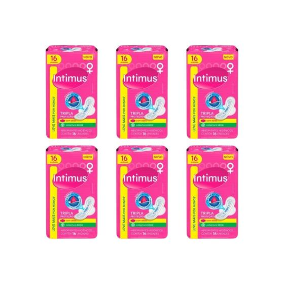 Imagem de Absorvente Intimus Tripla Proteçao Com16 Seca Com Abas - 6un