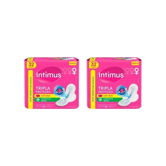 Imagem de Absorvente Intimus Tripla Proteçao Com32 Seca Com Abas - 2Un