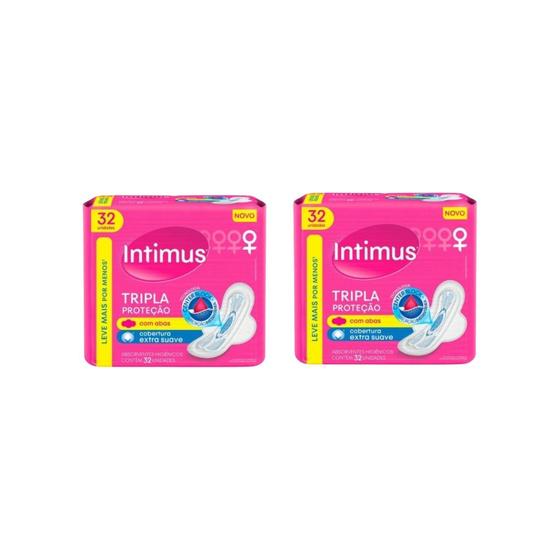 Imagem de Absorvente Intimus Tripla Proteçao Com32 Suave Com Abas- 2un