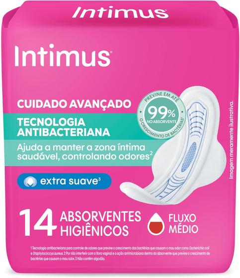 Imagem de Absorvente Intimus Ultrafino Tecnologia Antibacteriana com Abas 14 unidades