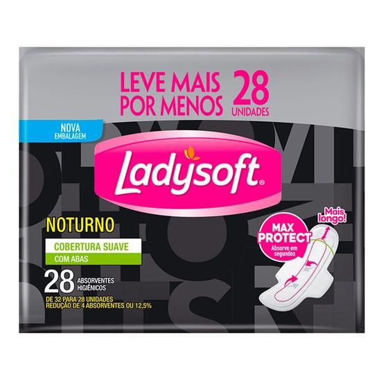 Imagem de Absorvente Ladysoft Noturno Suave Com Abas Com 28 Unidades